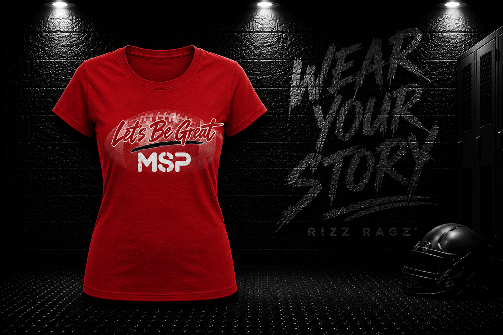 MSP Lets Be Great Ghost Print Unisex / Women's Cut Softstyle Tee