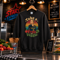 Take a Fruit or Veggie (Unisex Crewneck with Hoodie Pocket)